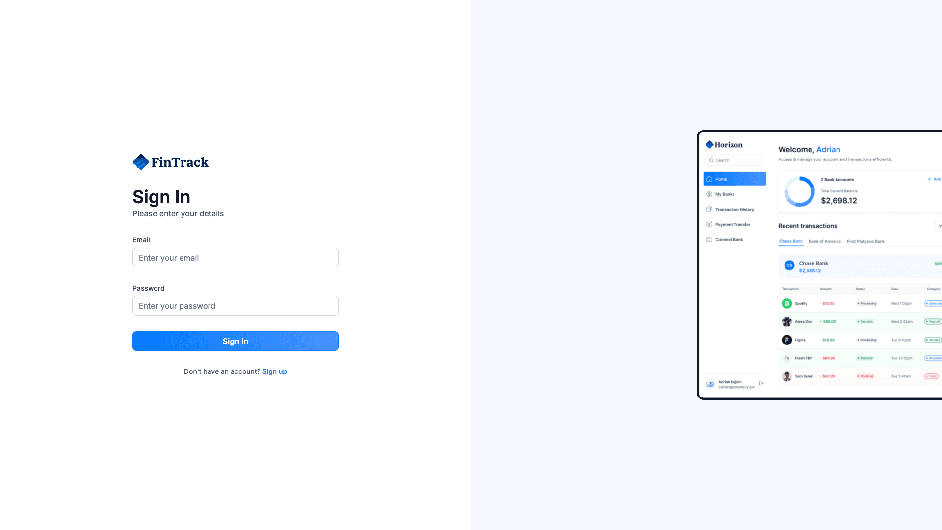 Finance Tracker SaaS